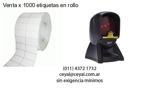 Venta x 1000 etiquetas en rollo