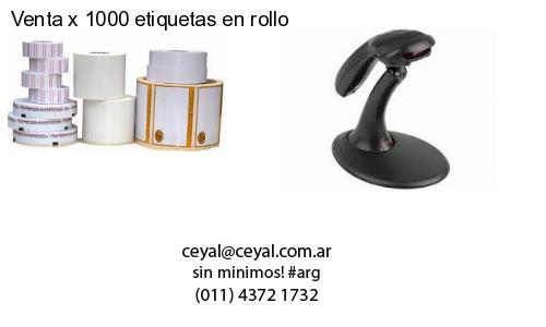 Venta x 1000 etiquetas en rollo