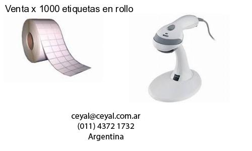 Venta x 1000 etiquetas en rollo