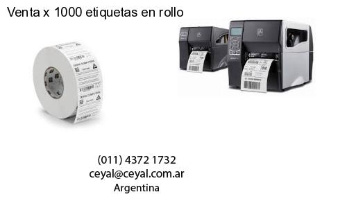 Venta x 1000 etiquetas en rollo