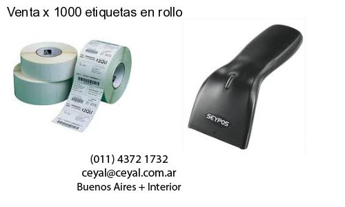 Venta x 1000 etiquetas en rollo