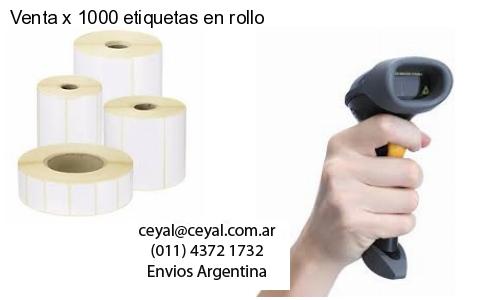 Venta x 1000 etiquetas en rollo
