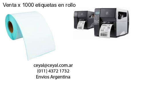 Venta x 1000 etiquetas en rollo