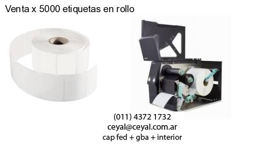 Venta x 5000 etiquetas en rollo