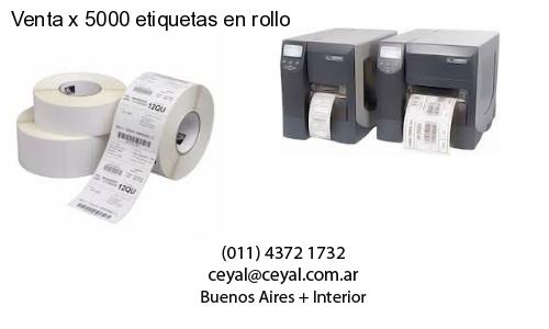 Venta x 5000 etiquetas en rollo