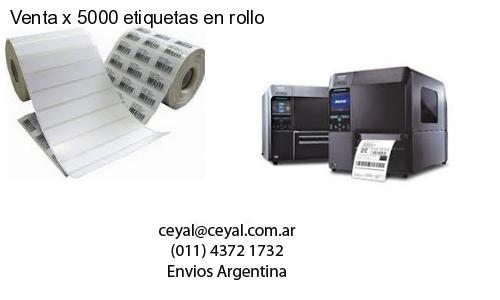 Venta x 5000 etiquetas en rollo
