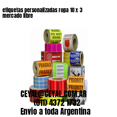 etiquetas personalizadas ropa 10 x 3 mercado libre