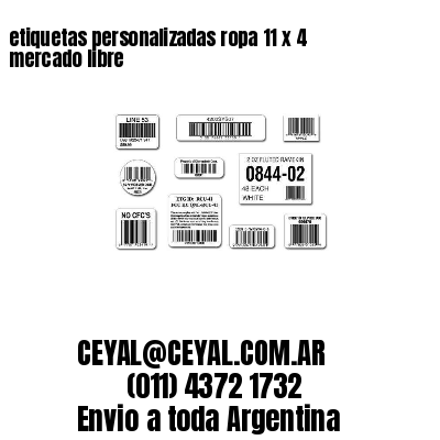 etiquetas personalizadas ropa 11 x 4 mercado libre