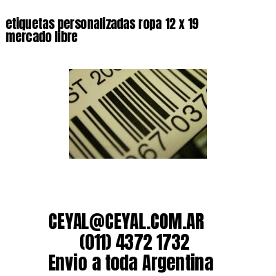 etiquetas personalizadas ropa 12 x 19 mercado libre