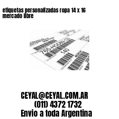etiquetas personalizadas ropa 14 x 16 mercado libre