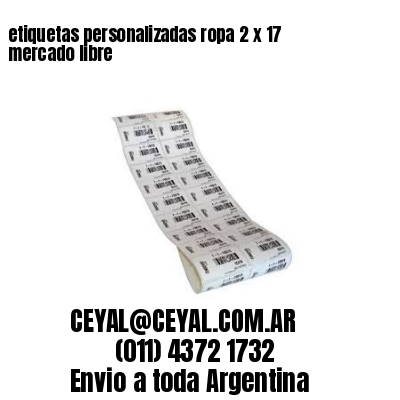 etiquetas personalizadas ropa 2 x 17 mercado libre