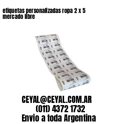 etiquetas personalizadas ropa 2 x 5 mercado libre