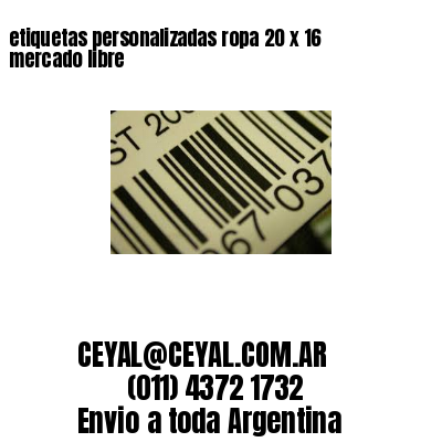 etiquetas personalizadas ropa 20 x 16 mercado libre