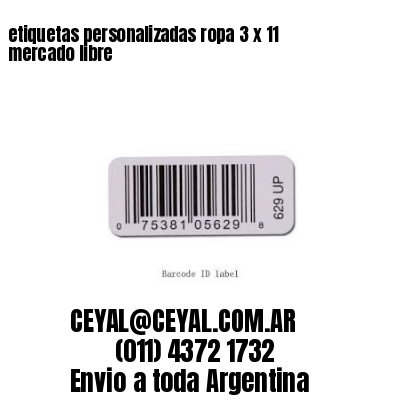 etiquetas personalizadas ropa 3 x 11 mercado libre
