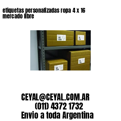 etiquetas personalizadas ropa 4 x 16 mercado libre