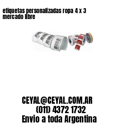 etiquetas personalizadas ropa 4 x 3 mercado libre