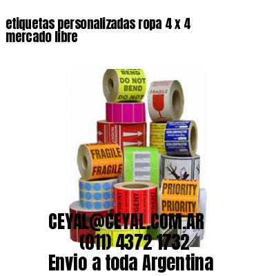 etiquetas personalizadas ropa 4 x 4 mercado libre
