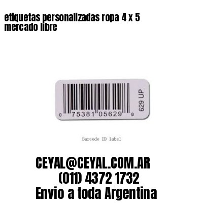 etiquetas personalizadas ropa 4 x 5 mercado libre