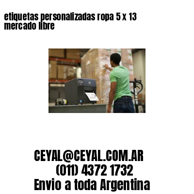 etiquetas personalizadas ropa 5 x 13 mercado libre