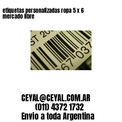 etiquetas personalizadas ropa 5 x 6 mercado libre