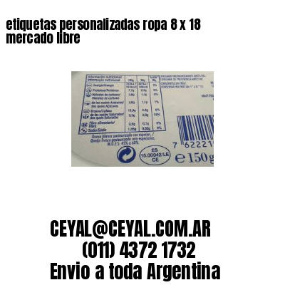 etiquetas personalizadas ropa 8 x 18 mercado libre