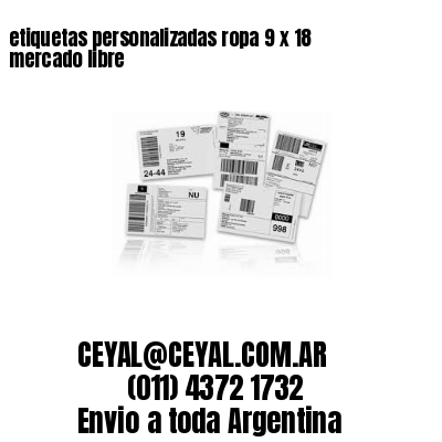 etiquetas personalizadas ropa 9 x 18 mercado libre