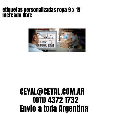 etiquetas personalizadas ropa 9 x 19 mercado libre