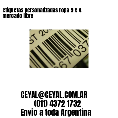 etiquetas personalizadas ropa 9 x 4 mercado libre