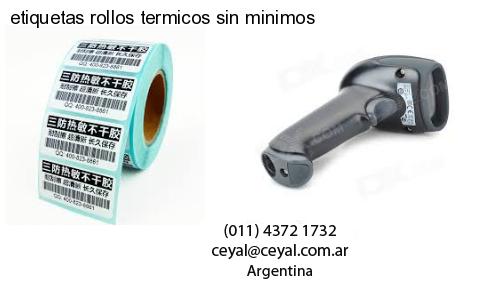 etiquetas rollos termicos sin minimos