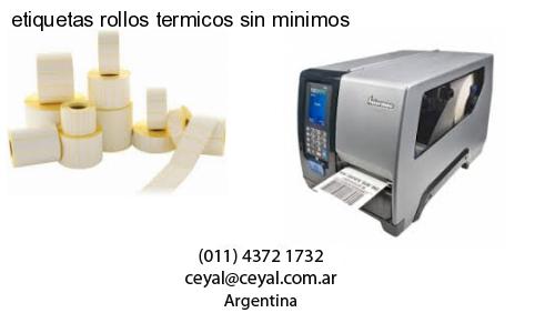 etiquetas rollos termicos sin minimos
