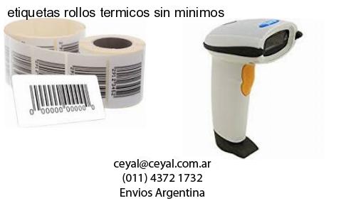 etiquetas rollos termicos sin minimos