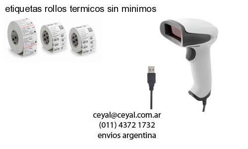 etiquetas rollos termicos sin minimos