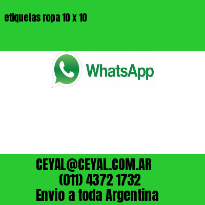etiquetas ropa 10 x 10