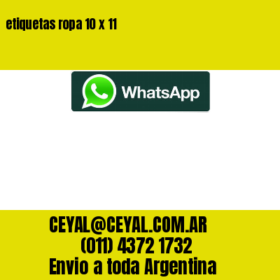 etiquetas ropa 10 x 11