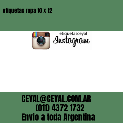 etiquetas ropa 10 x 12