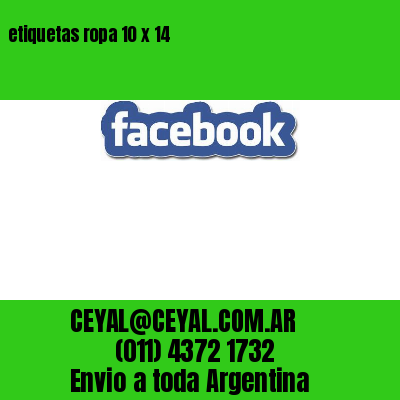 etiquetas ropa 10 x 14