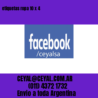 etiquetas ropa 10 x 4
