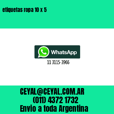 etiquetas ropa 10 x 5