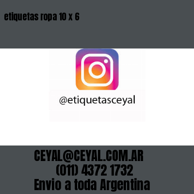 etiquetas ropa 10 x 6