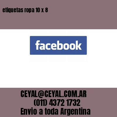 etiquetas ropa 10 x 8