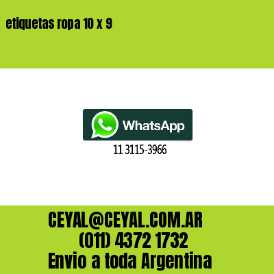 etiquetas ropa 10 x 9