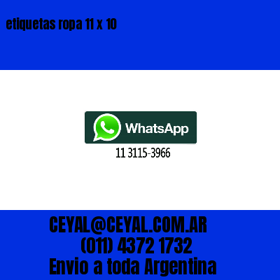 etiquetas ropa 11 x 10