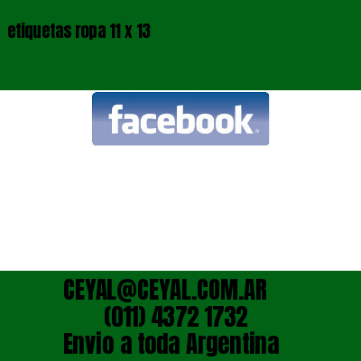 etiquetas ropa 11 x 13