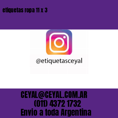 etiquetas ropa 11 x 3