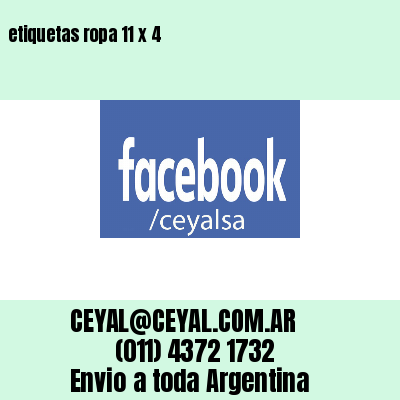 etiquetas ropa 11 x 4