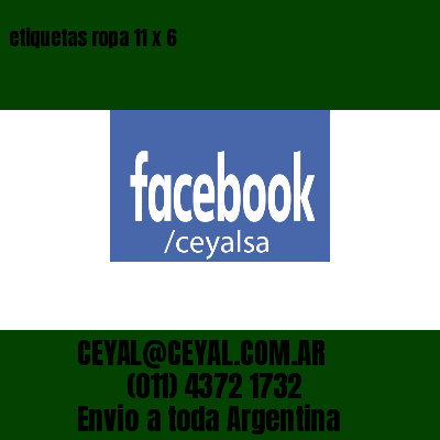 etiquetas ropa 11 x 6