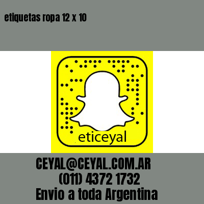 etiquetas ropa 12 x 10