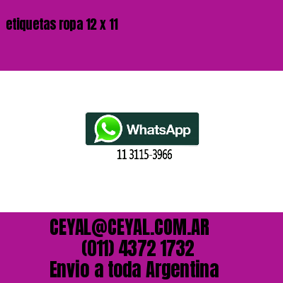etiquetas ropa 12 x 11