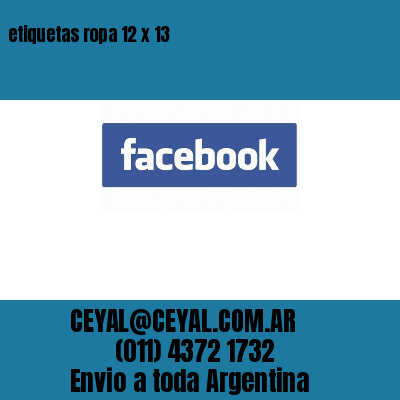 etiquetas ropa 12 x 13