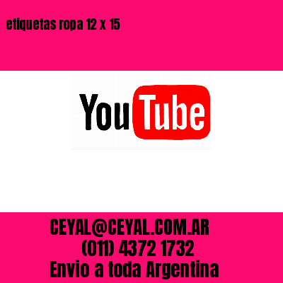 etiquetas ropa 12 x 15